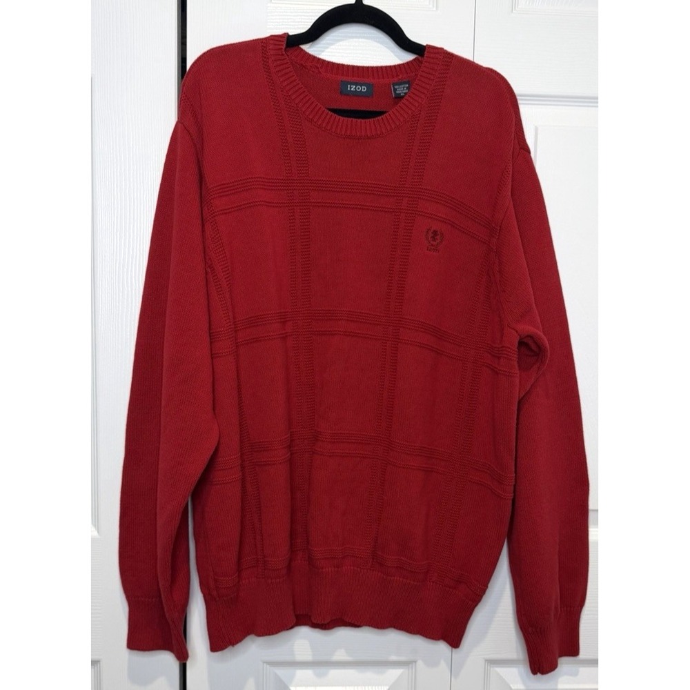 Vintage Izod Mens Cotton Knit Sweater Size XL Preppy‎ Indie Grandpa Academia 90s